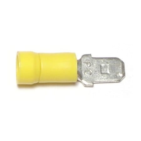 12 WG To 10 WG X 1/4 X 1 Insulated Male Connectors 15PK